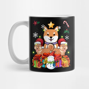 Funny Shiba Inu Christmas Tree Decor Gift Paws Xmas Presents Mug